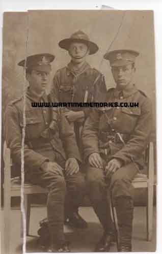 <p>Charles with his brother Ernest and younger brother Ernie probably taken soon after he had signed up.